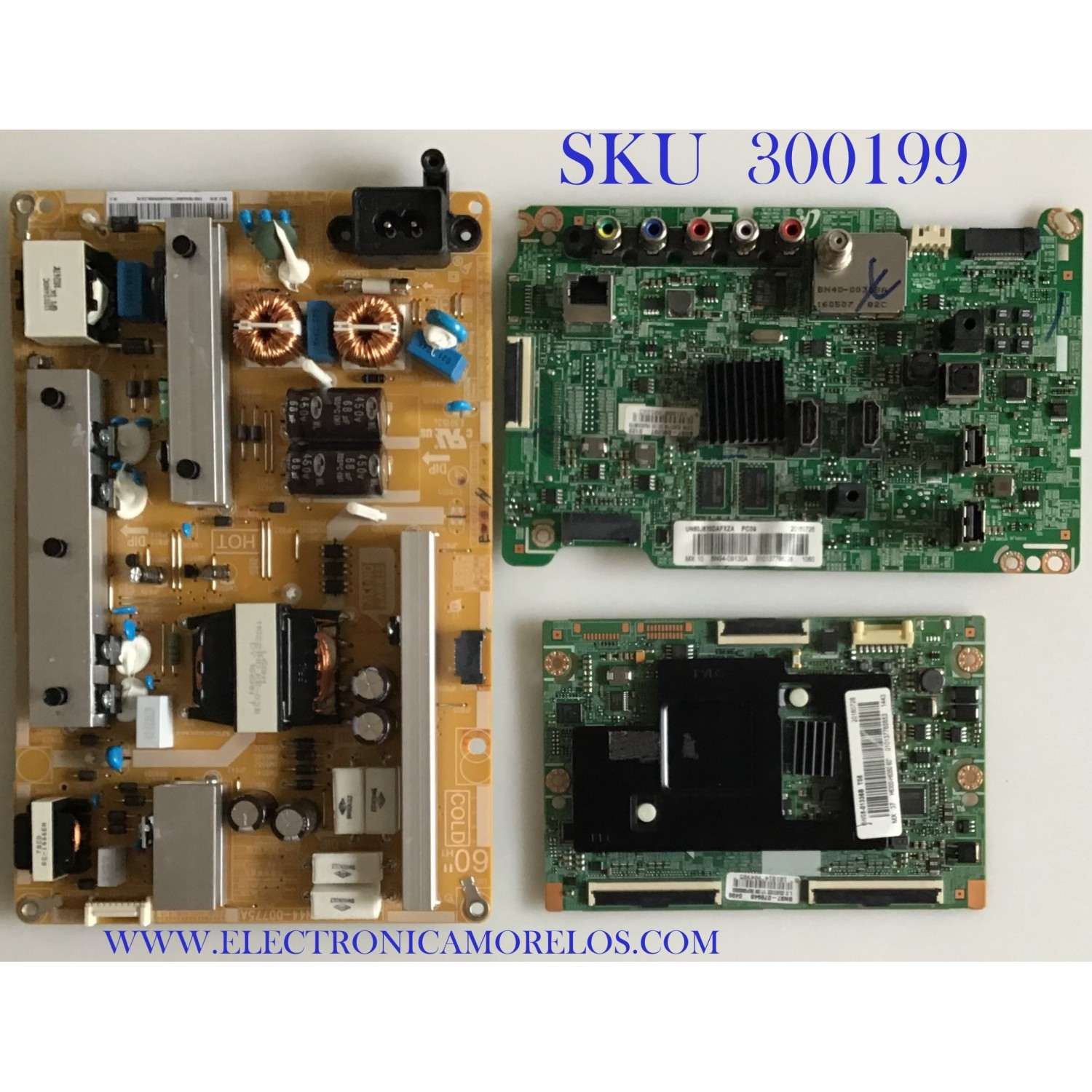 KIT DE TARJETAS PARA TV SAMSUNG / MAIN BN94-09130A / BN41-02245A / FUENTE BN44-00775A / L60H1_EHS / T-CON BN95-01336B / BN41-02132A / PANEL CY-DF600CGSV4H / MODELO UN60J620DAFXZA NS02